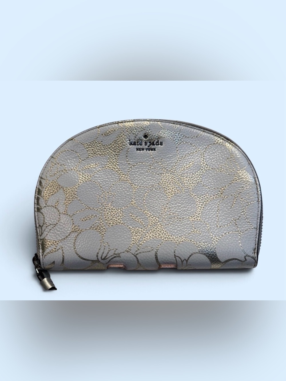 Kate Spade White and Gold Cosmetic Case